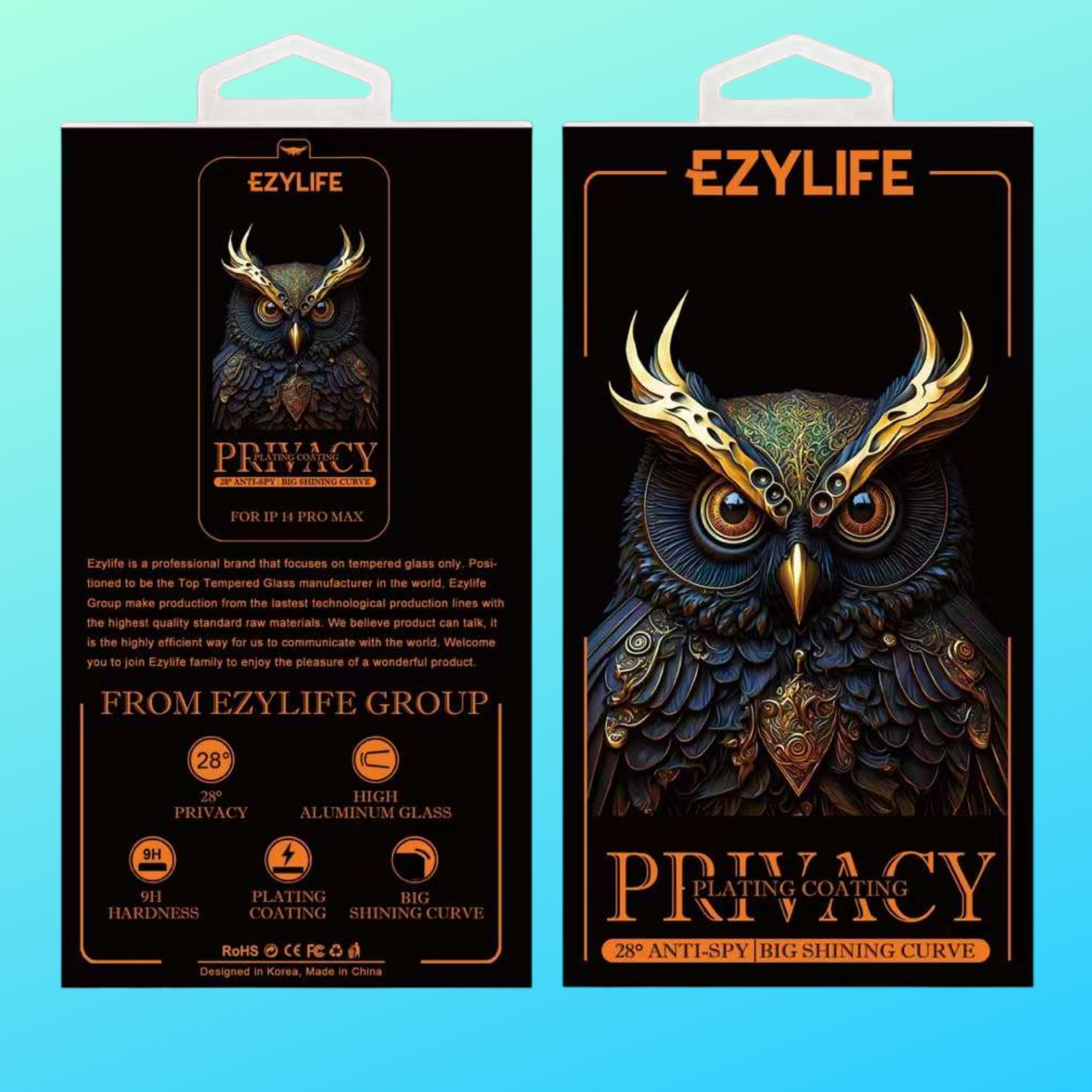 Micas de Vidrio Ezylife Antiespia Antiestatic Superior 0.4mm - Redmi 12c - Imagen 2